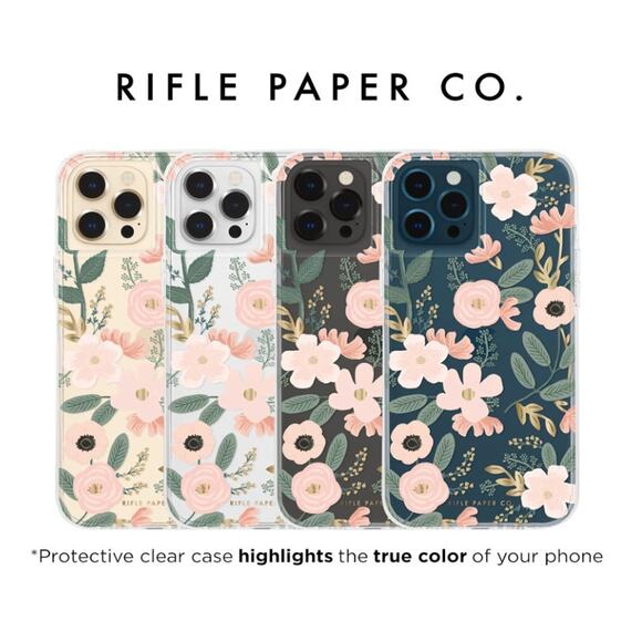 Rifle Paper Co. iPhone 12 Max Pro Case in Clear Wildflowers - Picture 8 of 8